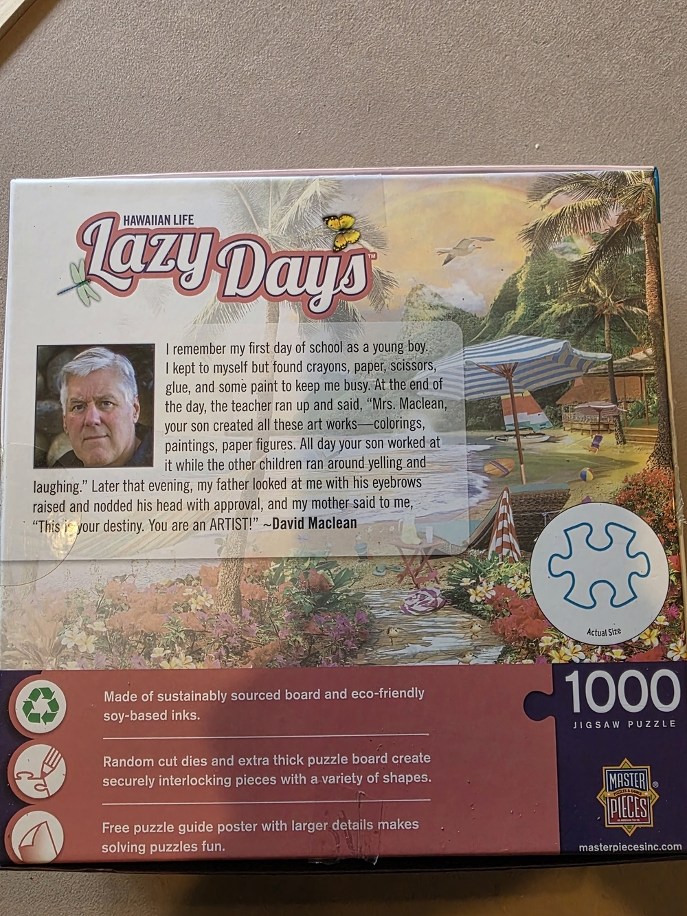 🧩4/$20 Lazy Days "Hawaiian Life" 1000-Piece Jigsaw Puzzle - Picture 5 of 5